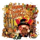 Lulu  Happy Thanksgiving Gnome Turkey Fall Autumn 