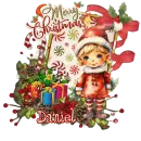 Daniel - Merry Christmas Boy Holiday Candy Cane Elf 