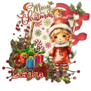 Loraine - Merry Christmas Boy Holiday Candy Cane Elf 
