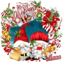 Anna - Gnome Santa & Mrs Claus Snow Merry Christmas Ho Ho Ho