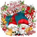 Gigia - Gnome Santa & Mrs Claus Snow Merry Christmas Ho Ho Ho