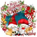 Mikey - Gnome Santa & Mrs Claus Snow Merry Christmas Ho Ho Ho