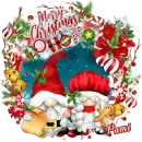 Pami - Gnome Santa & Mrs Claus Snow Merry Christmas Ho Ho Ho