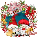 Tonya - Gnome Santa & Mrs Claus Snow Merry Christmas Ho Ho Ho