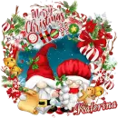 Katerina - Gnome Santa & Mrs Claus Snow Merry Christmas Ho Ho Ho Glitter New