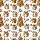 White & Gold Winter Background