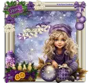 Girl - purple christmas - Jane