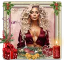 Blonde celebrating Christmas - Jane 