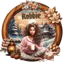Brunette with drink - Robbie