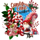 Ari - Gnome Candy Cane Wishes Christmas Peppermint Santa