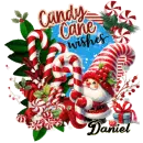 Daniel - Gnome Candy Cane Wishes Christmas Peppermint Santa