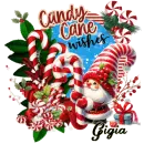 Gigia - Gnome Candy Cane Wishes Christmas Peppermint Santa