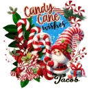 Jacob - Gnome Candy Cane Wishes Christmas Peppermint Santa