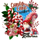 Katerina - Gnome Candy Cane Wishes Christmas Peppermint Santa