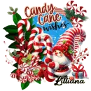 Lilliana - Gnome Candy Cane Wishes Christmas Peppermint Santa