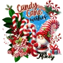 Mikey - Gnome Candy Cane Wishes Christmas Peppermint Santa