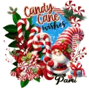 Pami - Gnome Candy Cane Wishes Christmas Peppermint Santa