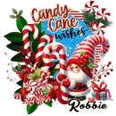 Robbie - Gnome Candy Cane Wishes Christmas Peppermint Santa