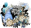 Ari - Gnome Happy New Year Blue