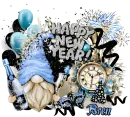 Bren - Gnome Happy New Year Blue