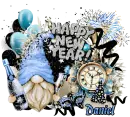 Daniel - Gnome Happy New Year Blue