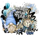 Gigia - Gnome Happy New Year Blue