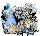 Jacob - Gnome Happy New Year Blue
