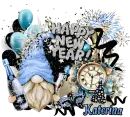 Katerina - Gnome Happy New Year Blue