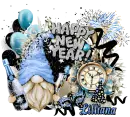 Lilliana - Gnome Happy New Year Blue