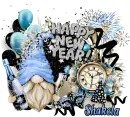 Shakela - Gnome Happy New Year Blue
