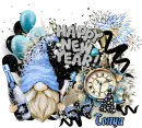 Tonya - Gnome Happy New Year Blue