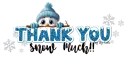 Thank you snow so much snowman winter Glitter
