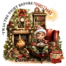 Daniel - Twas the Night before Christmas Boy Elf Hot Cocoa Fireplace