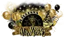 Lilliana - Happy New Year Cheers Gold Black
