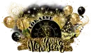 Loraine - Happy New Year Cheers Gold Black