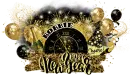 Robbie - Happy New Year Cheers Gold Black