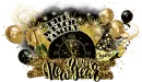 The Welch Family - Happy New Year Cheers Gold Black