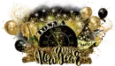 Tonya - Happy New Year Cheers Gold Black