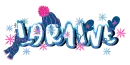Loraine - Winter Snow Pink and Blue