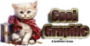 White kitty with scarf...cool graphic