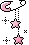 Pin - Ribbon Heart Stars