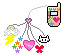Handy Heart Cross Stars Cat