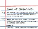 Laws of friendship