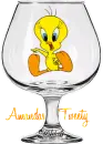 Tweety in a glass