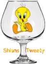 Tweety in a glass