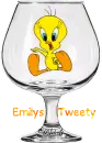 Tweety in a glass