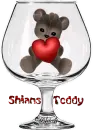 Teddy Bear behind glass 