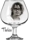 Johnny Depp in a glass