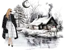 Black n White Winter scene