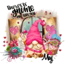 May - There is Gnome One Like You Love Valentine Hearts Cupid